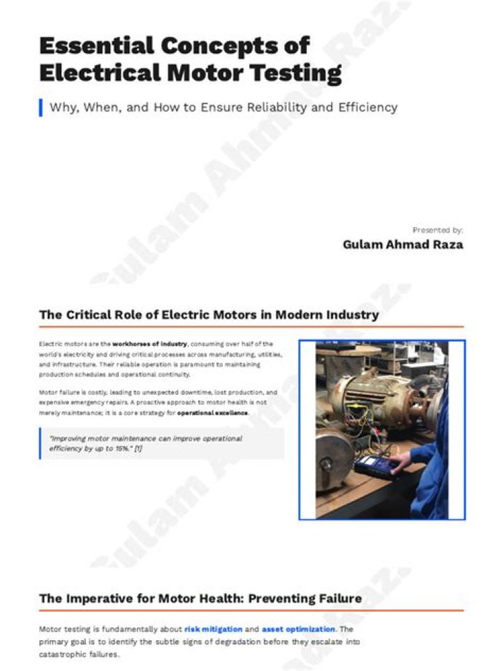 Motor Testing PDF Guide: Essential Troubleshooting & Results