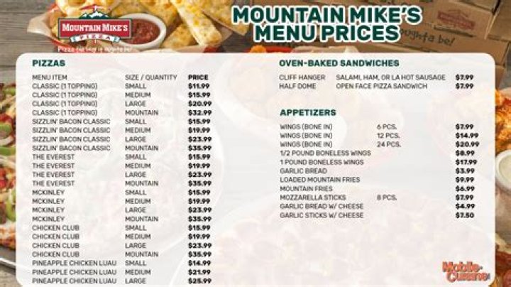 Mountain Mike's Pizza Price List PDF – Save Big on Your Favorite Slices