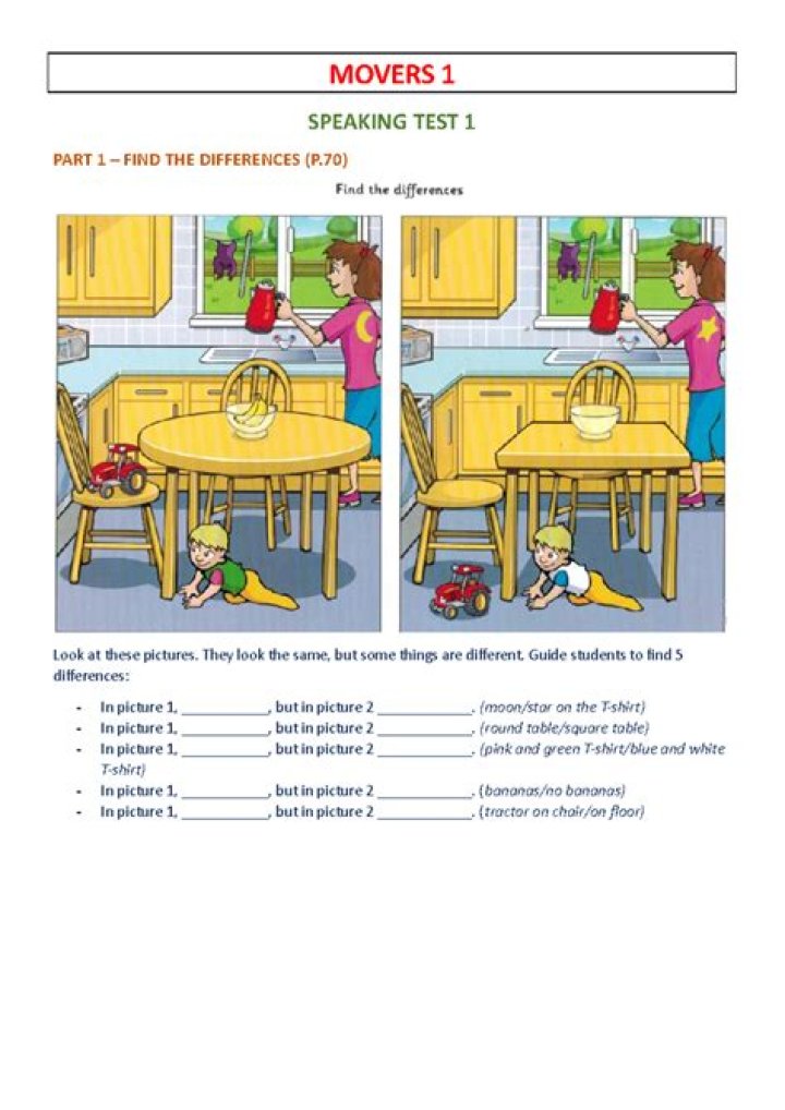 Free Download: Movers Speaking Test PDF for Professional Voice Check