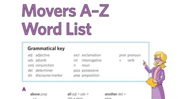 Movers Word List PDF: Free Download for Moving Professionals