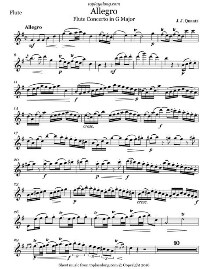 Mozart Concerto in G Major Flute Sheet Music PDF – Download Now