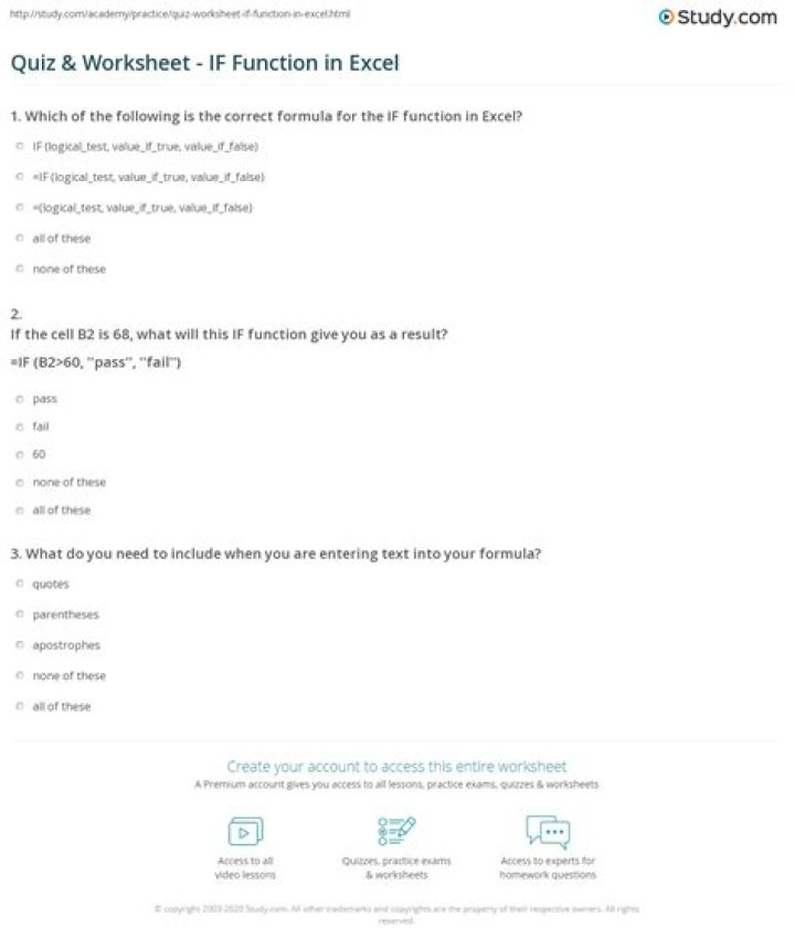 Master MS Excel IF Function Questions in PDF – Step-by-Step Guide