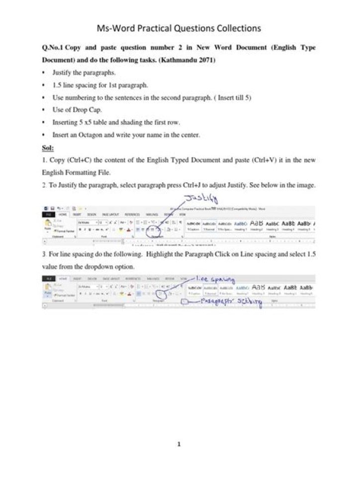 MS Word Practical Questions & Answers PDF – Learn Efficiently