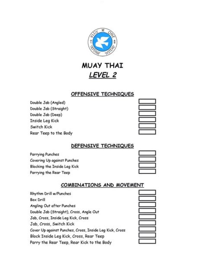 Muay Thai Combo List PDF: Master Essential Striking Techniques