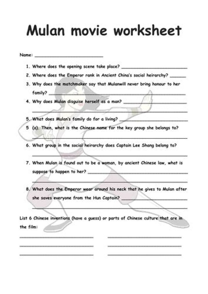 Mulan Movie Questions PDF: Expert Answers & Analysis