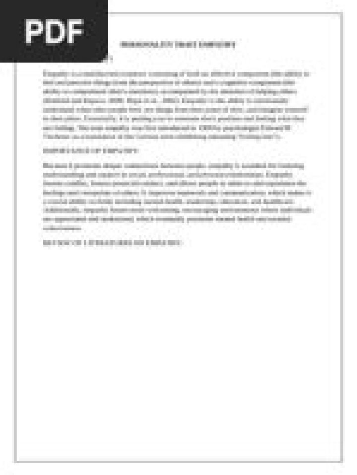 Multifaceted Empathy Test PDF: Evaluate Emotional Intelligence