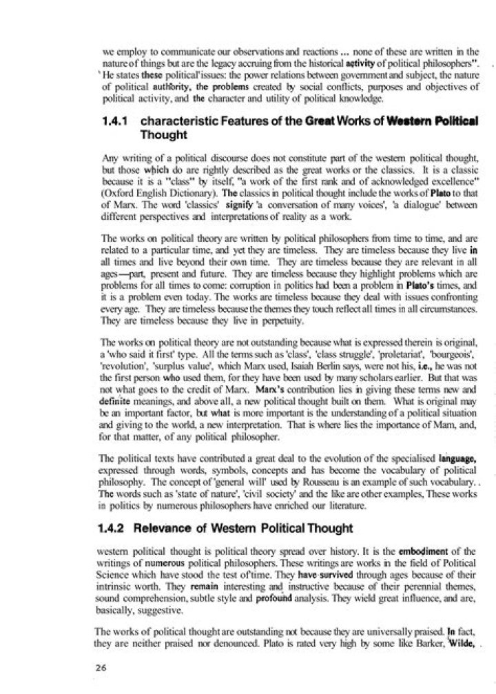 Free Multiple Choice Questions on Western Political Thought PDF Study Guide