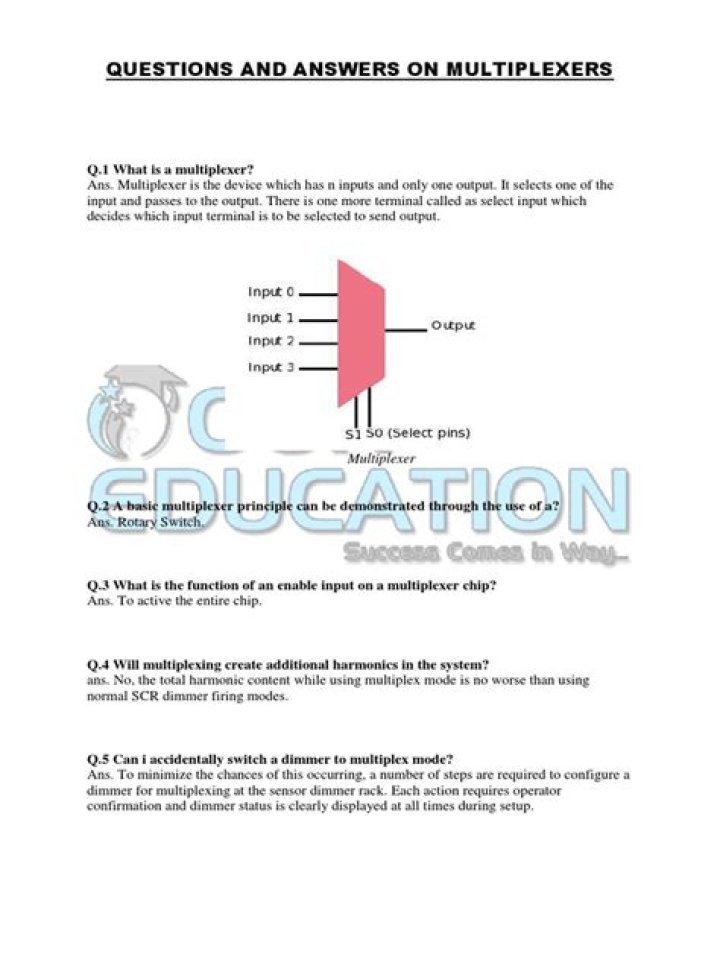 Multiplexer Questions & Answers PDF: Expert Solutions for Circuit Design