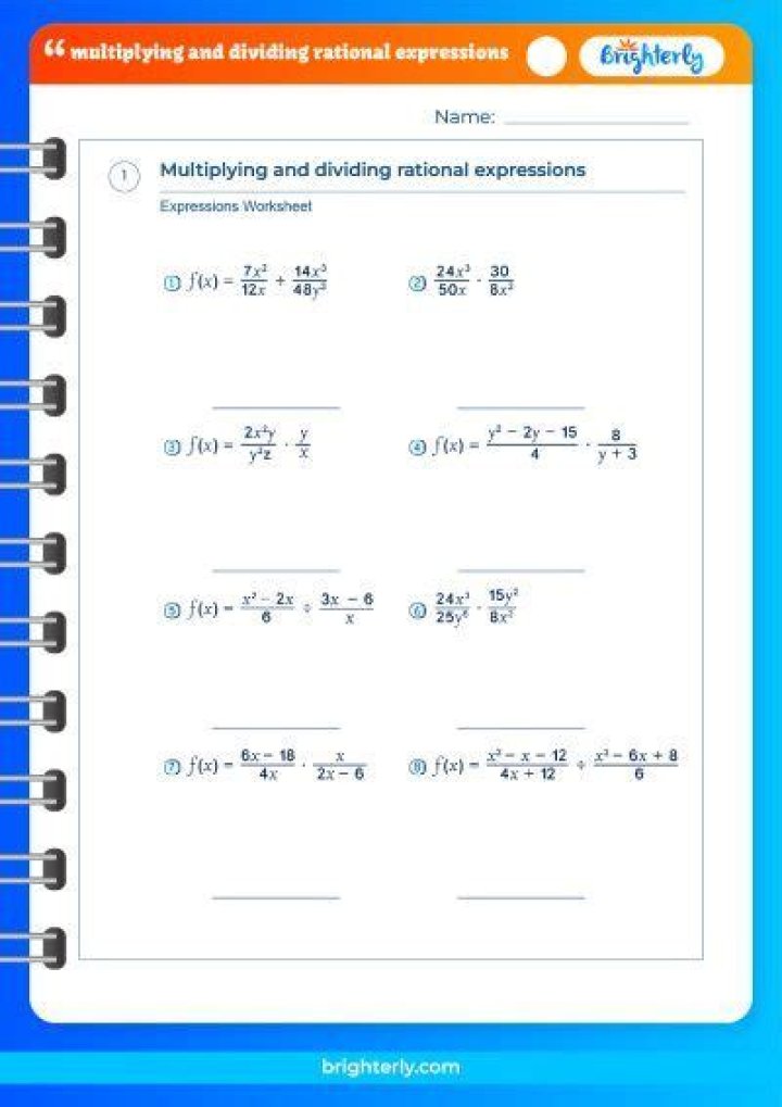 Multiplying and Dividing Rational Numbers Worksheet for 7th Grade – PDF Download