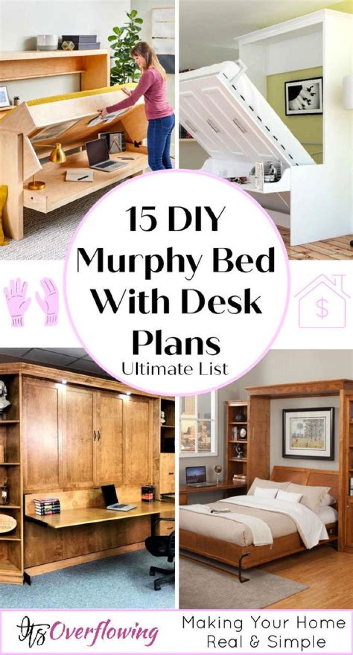 Free DIY Murphy Bed Desk Plans PDF – Space-Saving Home Office Solutions