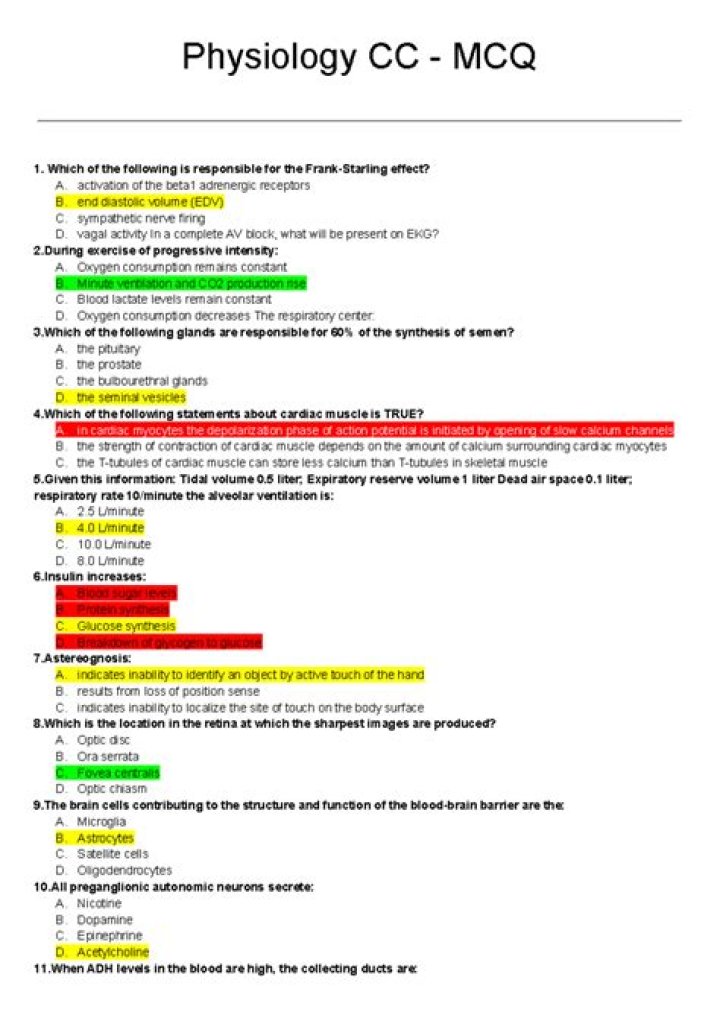 Muscle Physiology Questions & Answers PDF: Expert Study Guide