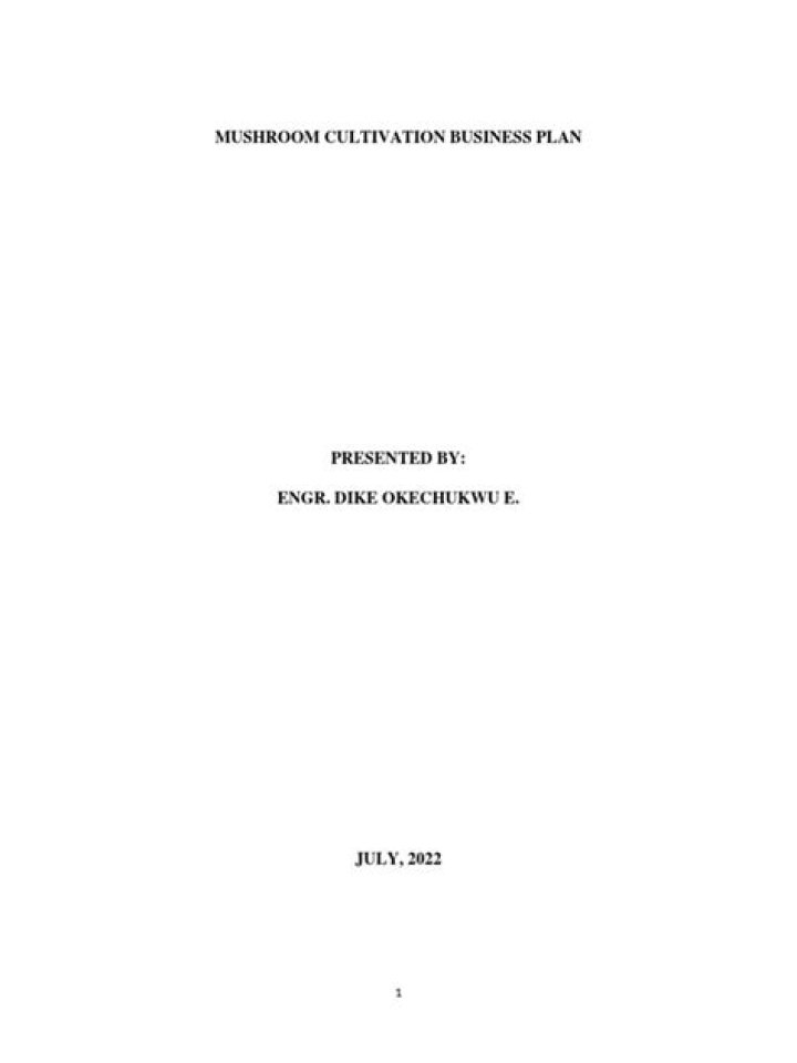 Mushroom Cultivation Business Plan PDF: Grow Profitable Mycoculture Ventures