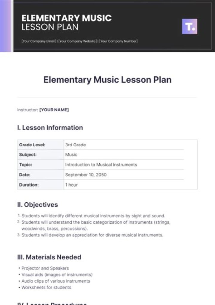 Music Lesson Plans for Elementary Students PDF – Ready-to-Use Classroom Resources