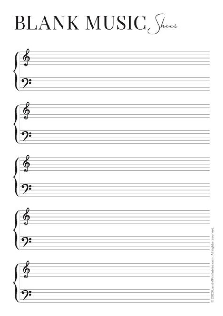 Download Free Music Score Sheet PDF for Any Instrument