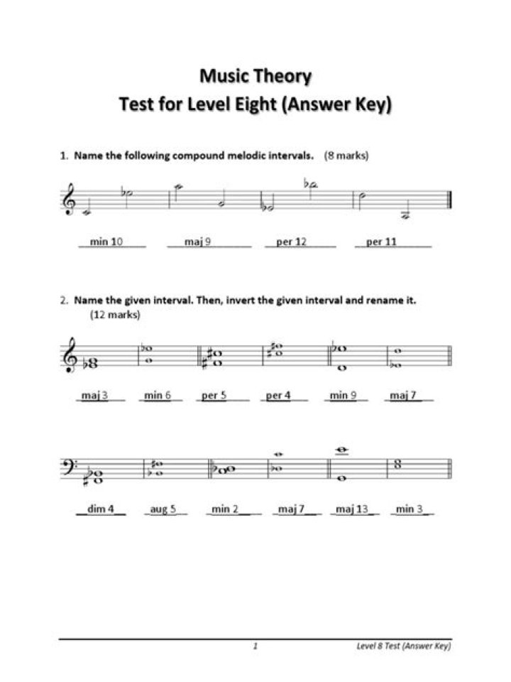 Music Theory Answer Key PDF – Master Theory with Step-by-Step Solutions