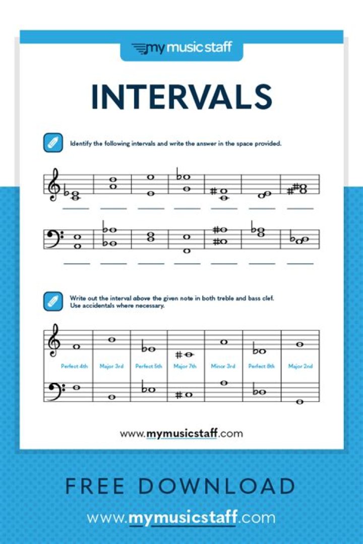 Music Theory Intervals Worksheet PDF – Practice & Master Interval Recognition