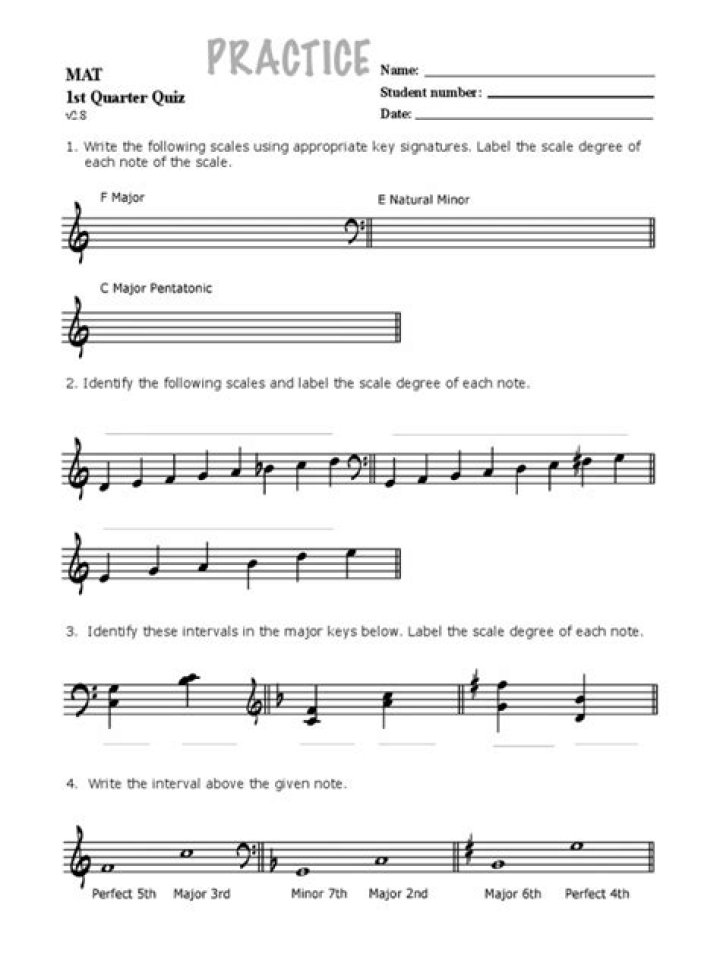 Music Theory Practice Test PDF – Free Download & Self-Assessment