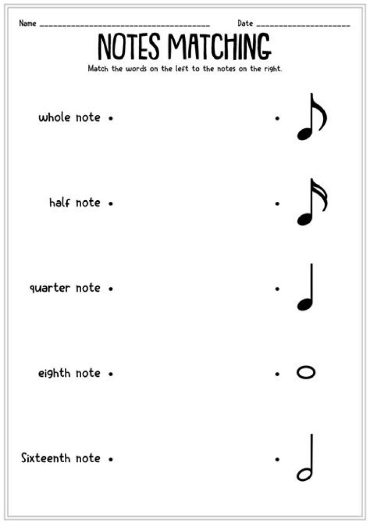 Free Music Worksheets for Middle School PDF – Printable Worksheets