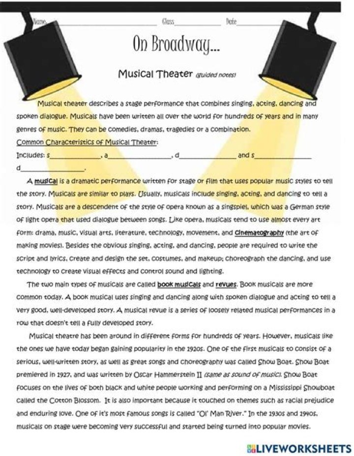 Free Musical Theatre Sheet Music PDF – Download Instantly