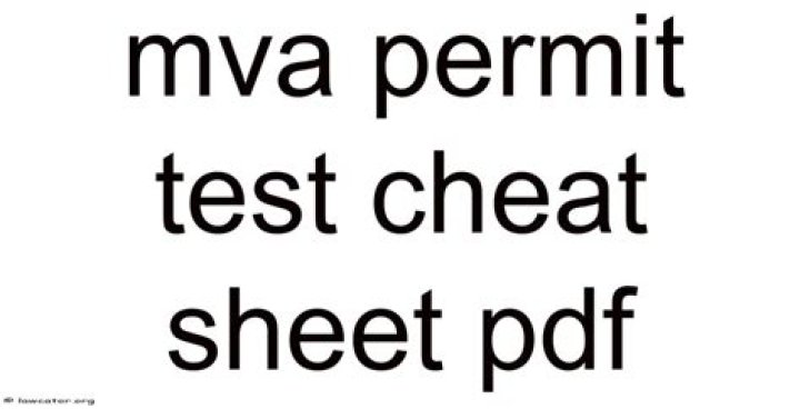 MVA Permit Test Cheat Sheet PDF – Pass Quickly & Confidently