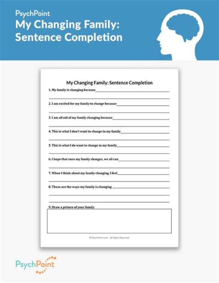 My Changing Family Worksheet PDF – Printable Family Dynamics Activity