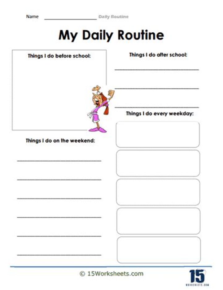 Daily Routine Worksheet PDF for Students – Easy Time Management Tool
