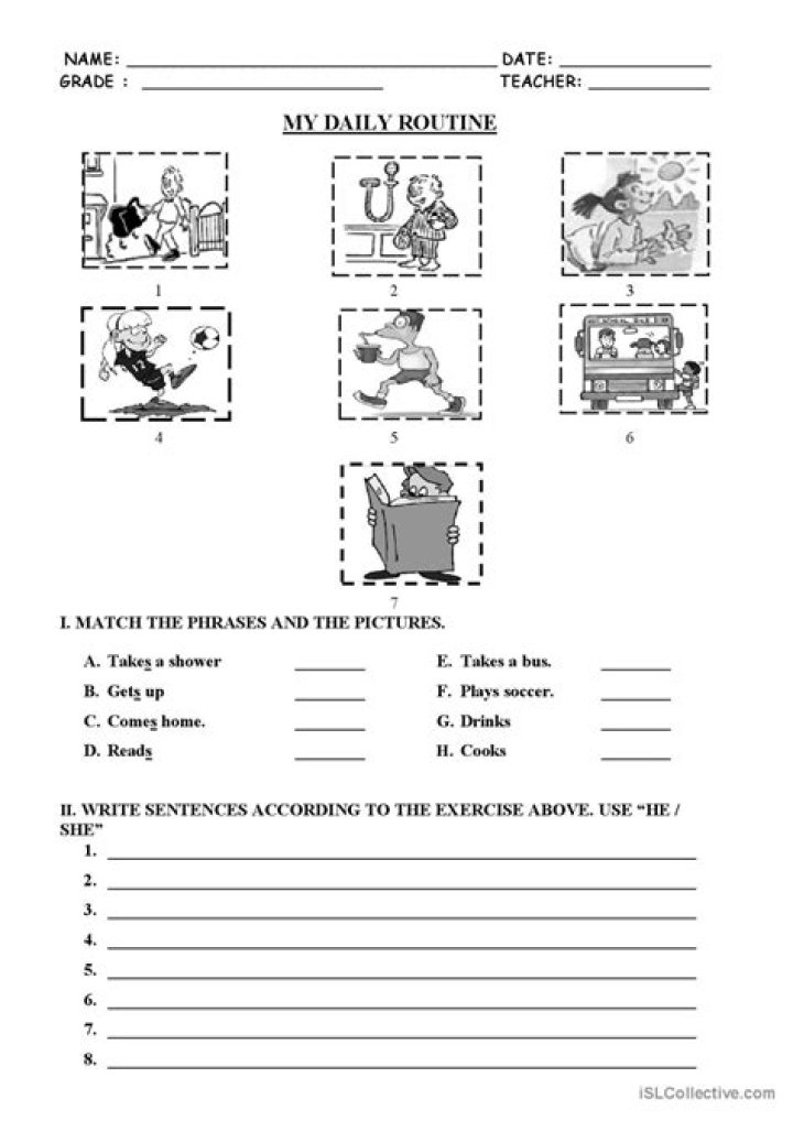 My Daily Routine Worksheet PDF for Productive Mornings