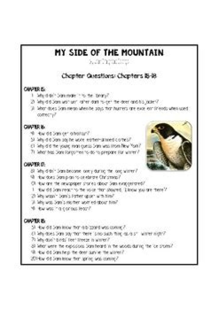 My Side of the Mountain Questions PDF: Answers & Insights