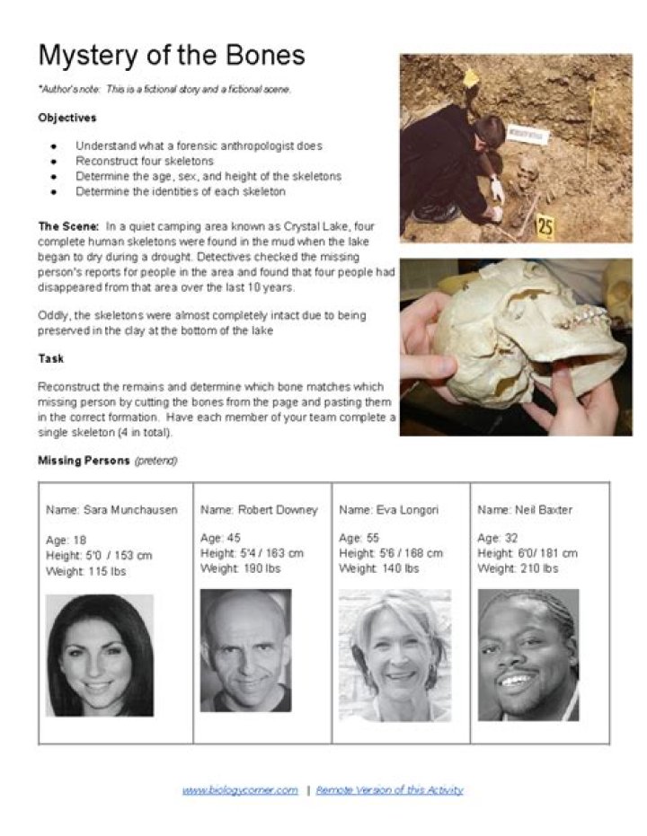 Mystery of the Bones Answer Key PDF: Solve the Bone Puzzle