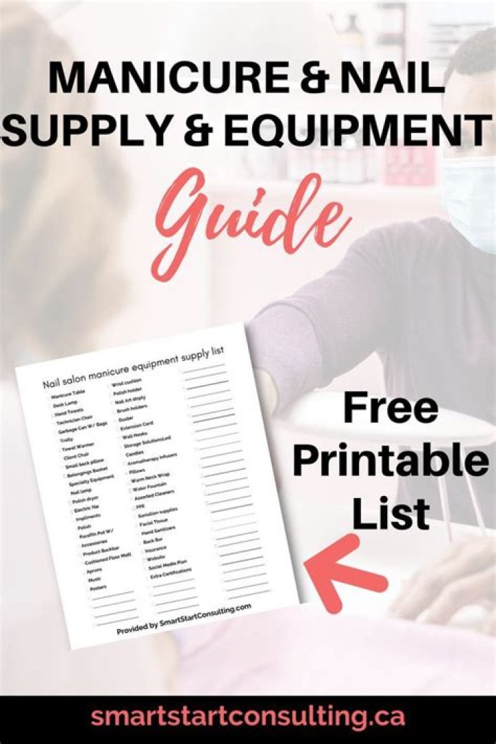 Essential Nail Salon Equipment List PDF for Professional Use