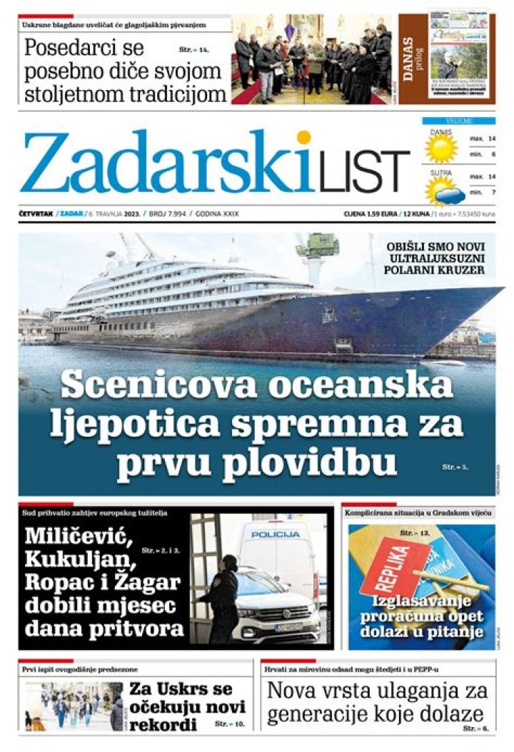 Najnovije Vijesti 24 Sata Zadarski List PDF – Aktualni Igu Zadaraka