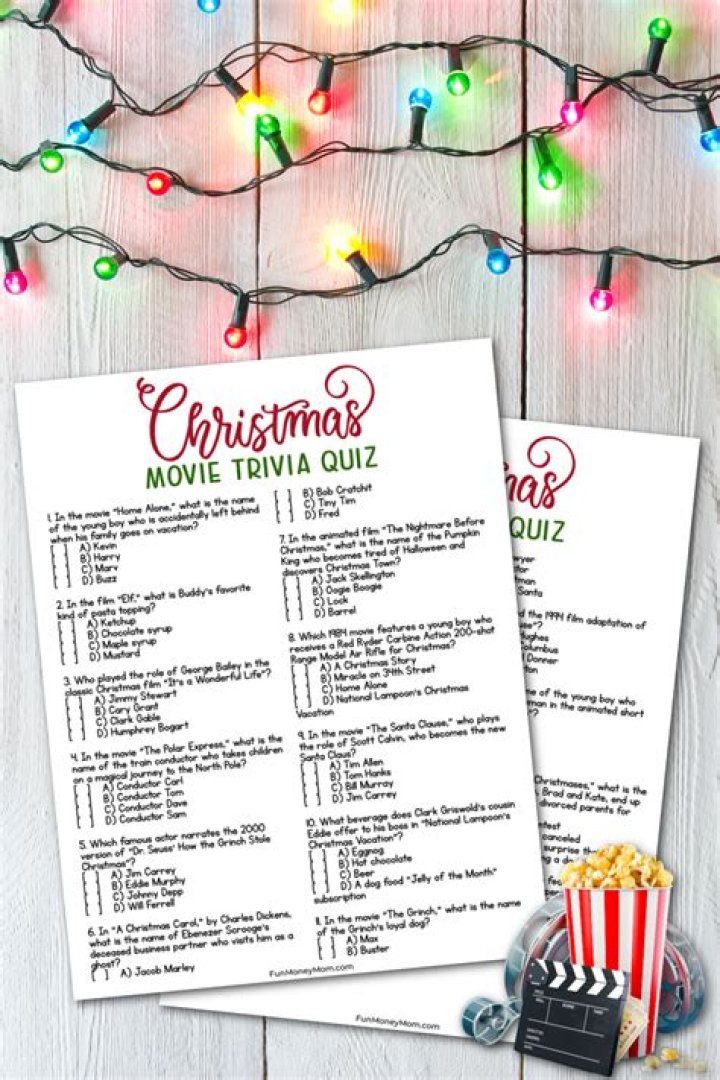 Christmas Movie Quiz PDF with Answers – Name That Classic Christmas Film