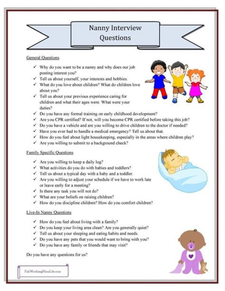Essential Nanny Interview Questions & Answers PDF Guide