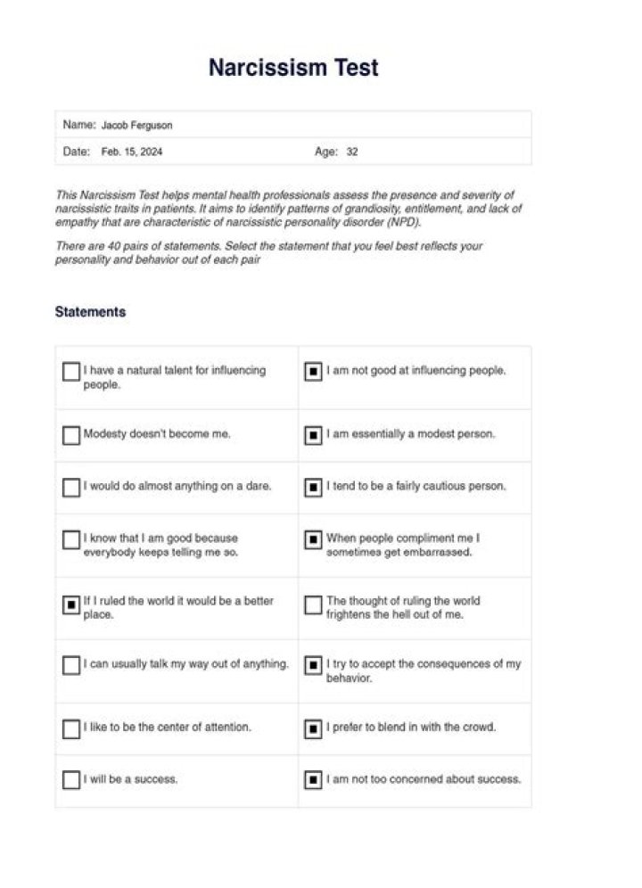 Take the Narcissism Test PDF – Instant Results & Self-Assessment