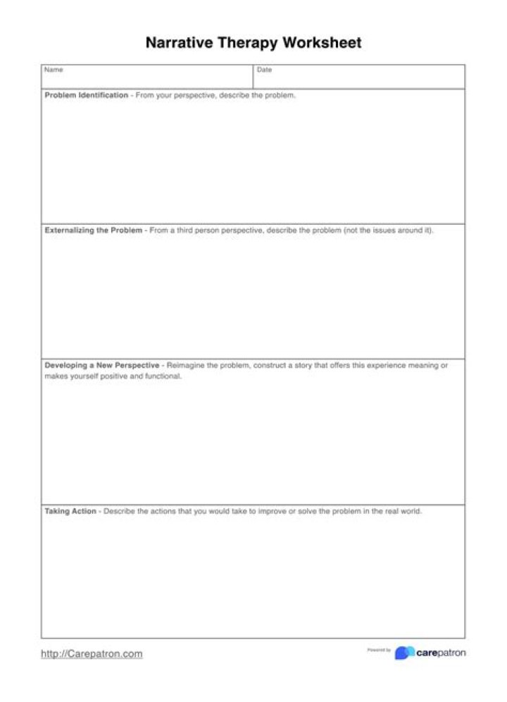 Narrative Therapy Worksheets PDF for Healing and Personal Growth