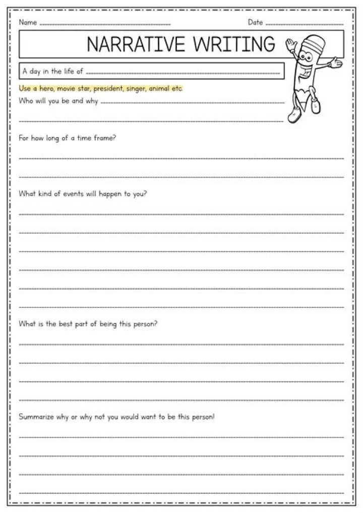 Free Narrative Worksheets PDF for Creative Writing & Storytelling