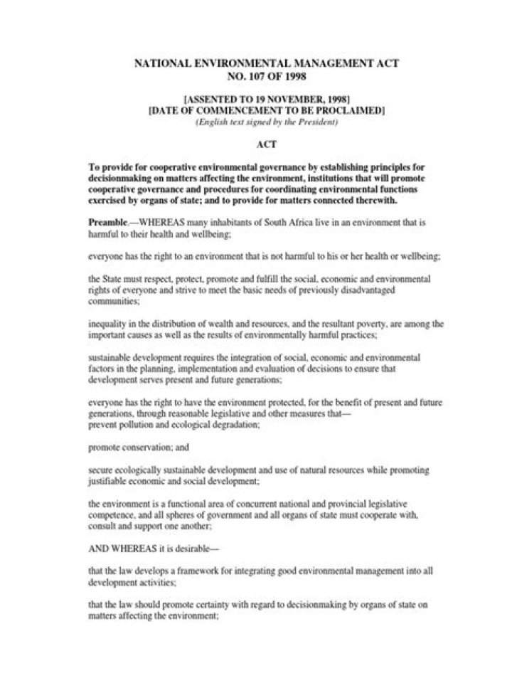 National Environmental Management Act PDF: Legal Guide & Full Text