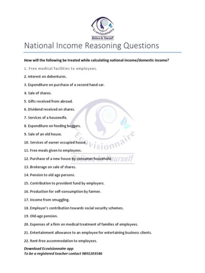 National Income Questions & Answers PDF: Expert Study Guide