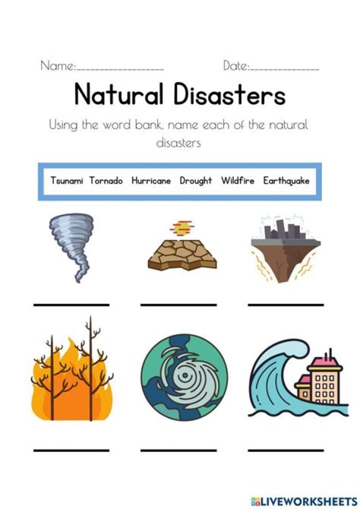 Natural Disasters PDF Worksheets: Free Educational Resources