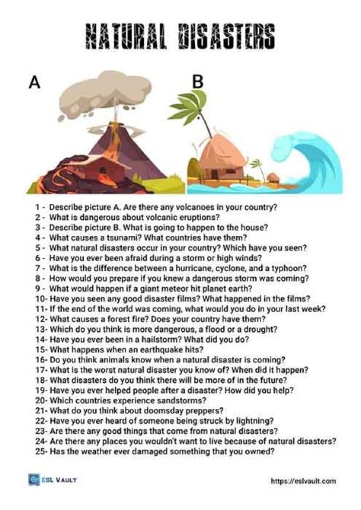 Natural Disasters Questions & Answers PDF Guide