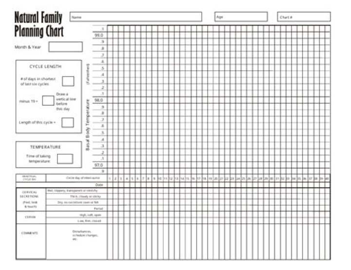 Natural Family Planning Chart PDF for Accurate Fertility Tracking