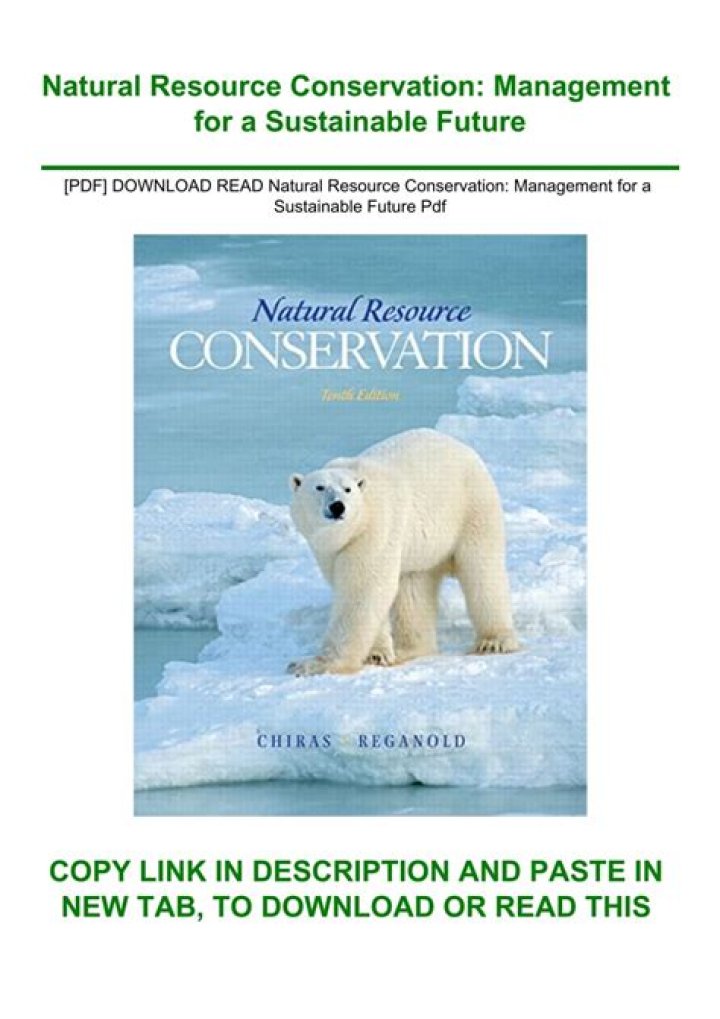 Natural Resource Conservation Management for a Sustainable Future: A Comprehensive PDF Guide