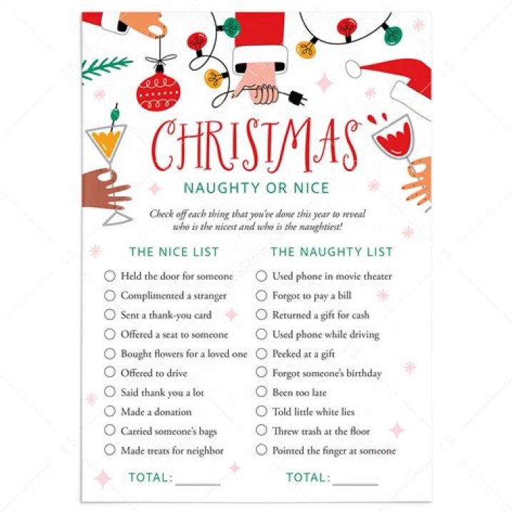 Naughty and Nice List PDF: Fun Naughty But Tasty List for Adults