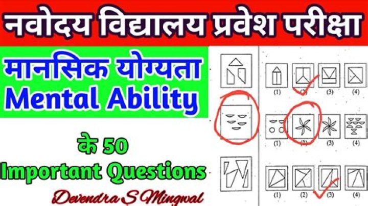 Navodaya Mental Ability Questions PDF: Practice & Preparation Guide