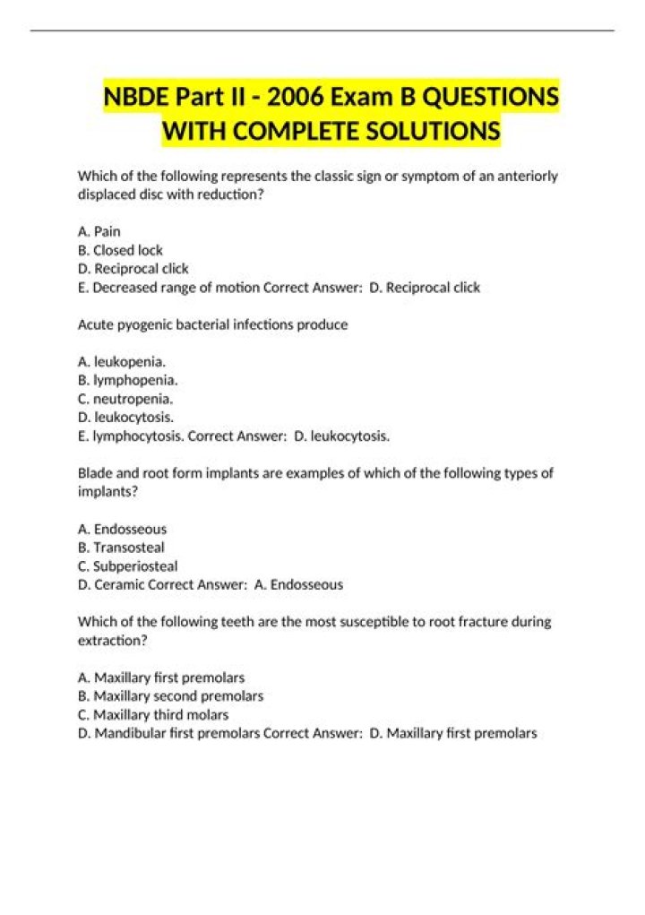 Free NBDE Exam Questions PDF – Practice with Real Test Problems