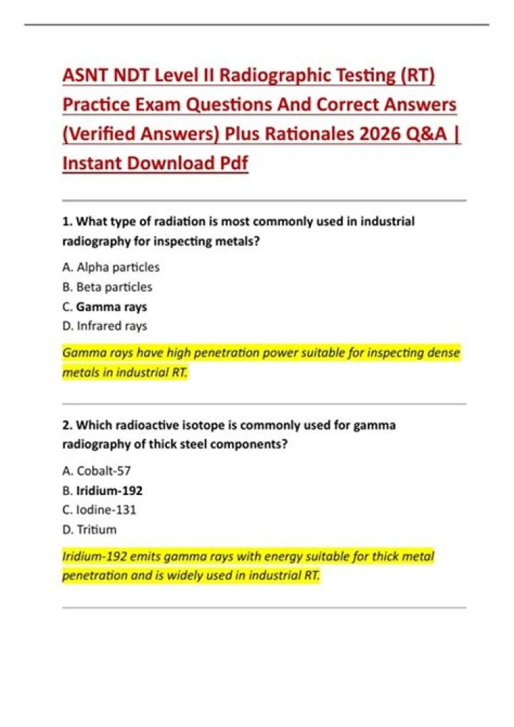ND T Questions and Answers PDF: Expert Practice Guide