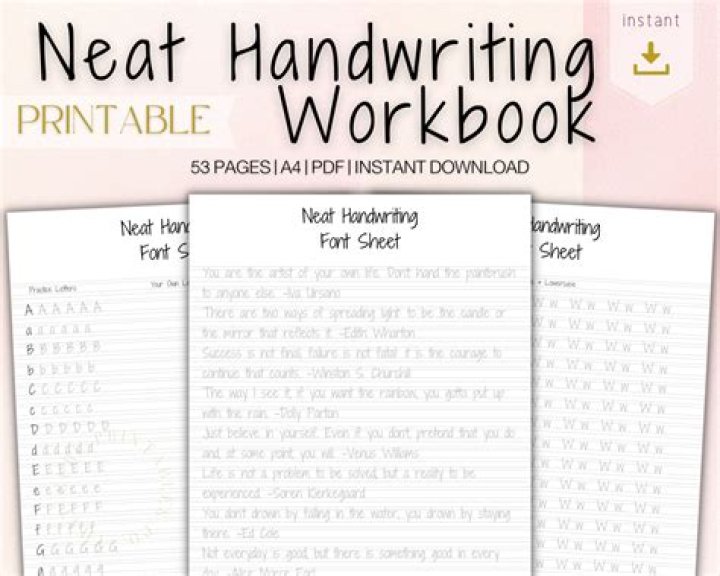 Neat Handwriting Worksheets PDF for Perfect Letter Formation