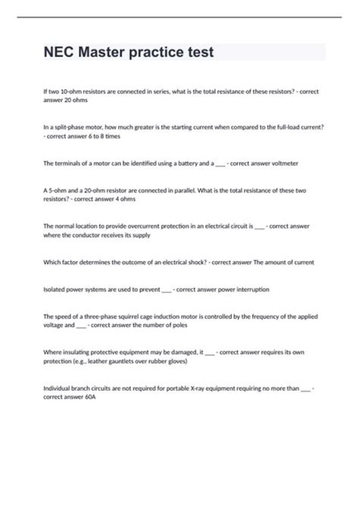 NEC Practice Test PDF Download: Full Exam Simulation
