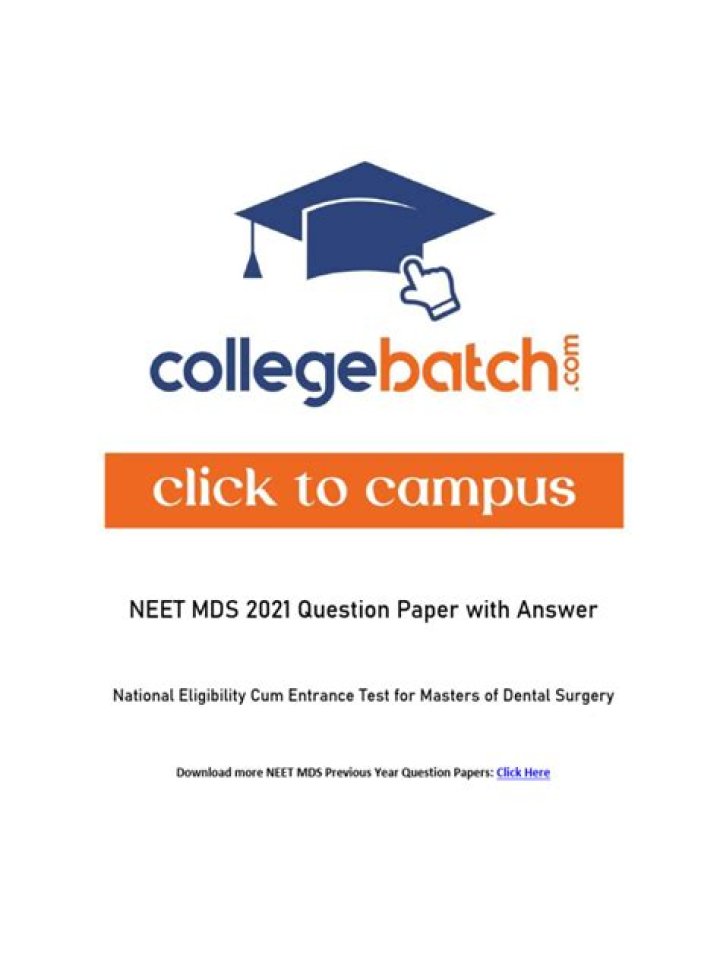 NEET MD 2021 Question Paper PDF: Download Free Solved Papers