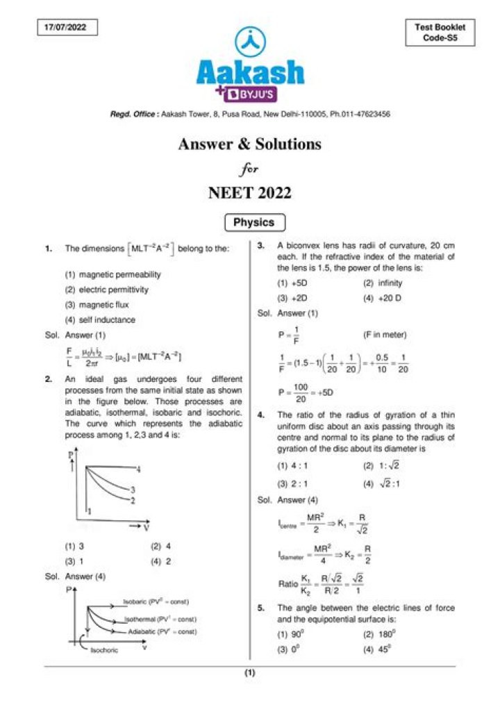 NEET Physics Questions with Solutions PDF – Practice & Learn